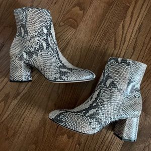 ABLE SNAKESKIN BOOTS
